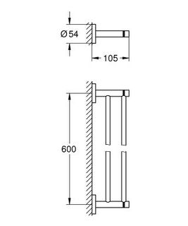 Полотенцедержатель Grohe Essentials 40802001 60 см двойной