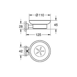 Мыльница Grohe Essentials Cube 40754001