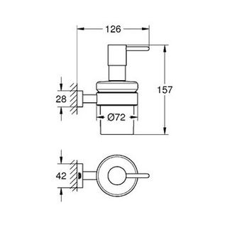 Дозатор для жидкого мыла Grohe Essentials Cube 40756001 с держателем