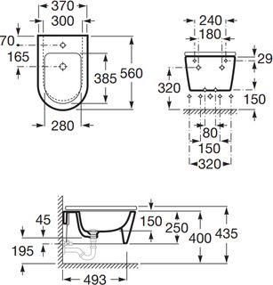 Биде подвесное Roca Inspira Round 357525000