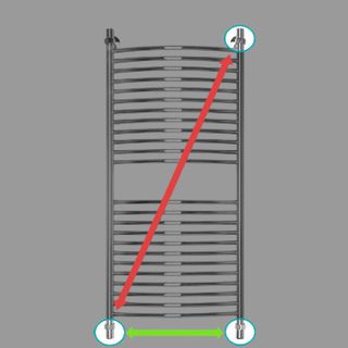 Водяной полотенцесушитель Energy Elite 1200x500