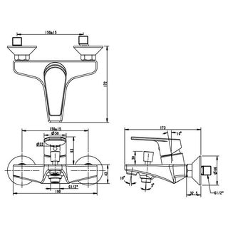 Смеситель для ванны Bravat Line F65299C-B-RUS