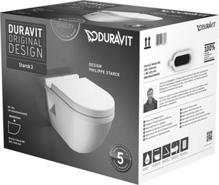 Унитаз подвесной Duravit Starck 3 (2200090000 / 42000900A1) с микролифтом