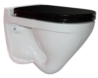 Унитаз подвесной Sanita Lux Attica Black (ATCSLWH0110) с крышкой-сиденьем микролифт