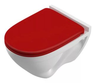 Унитаз подвесной Sanita Lux Attica Red (ATCSLWH0111) с крышкой-сиденьем микролифт