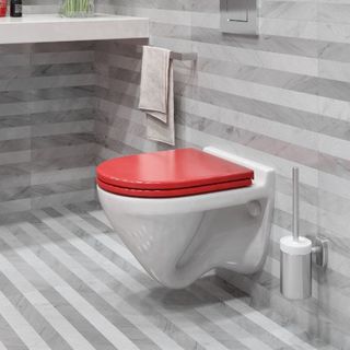 Унитаз подвесной Sanita Lux Attica Red (ATCSLWH0111) с крышкой-сиденьем микролифт