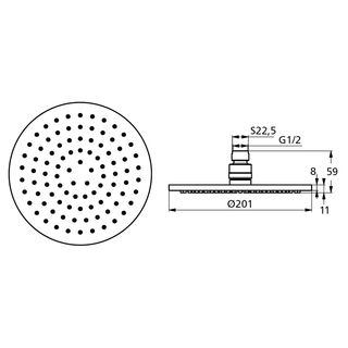 Верхний душ Ideal Standard IdealRain B9442AA (200 мм)