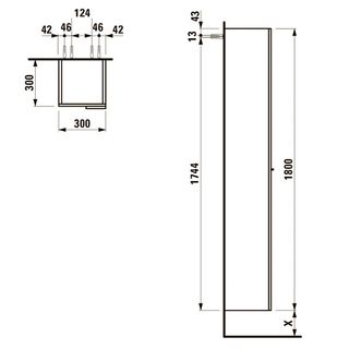 Пенал Laufen Kartell 4.0815.2.033.631.1 глянцевый белый