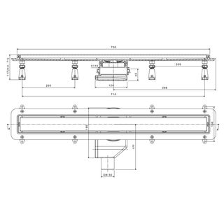 Душевой лоток Pestan Confluo Premium Line 13100005 (13000301) (75 см)