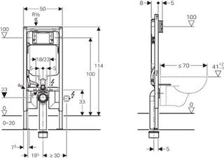 Инсталляция для подвесного унитаза Geberit Duofix Sigma 8 111.796.00.2 (глубина 8 см)