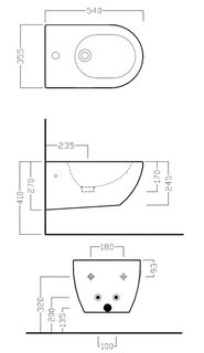 Биде подвесное Hatria Fusion Y1D9