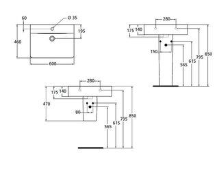 Раковина накладная Ideal Standard Connect Cube E794501 (60 см)
