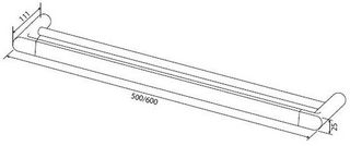 Полотенцедержатель Am.Pm Inspire A50336464 (двойной) (60 см)