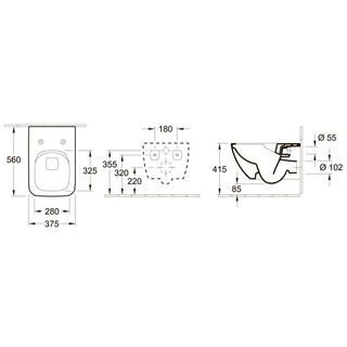 Унитаз подвесной Villeroy & Boch Venticello DirectFlush 4611R001 безободковый