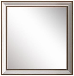 Зеркало Opadiris Карат 80 с подсветкой (белый глянец с серебряной патиной)