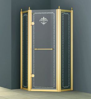 Душевой уголок Cezares Retro P-1-90-CP-Br-L(-R)