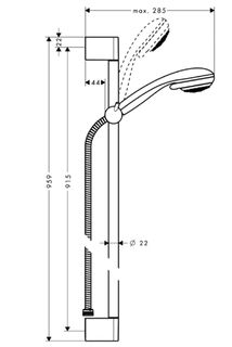 Душевой гарнитур Hansgrohe Crometta 85 Vario / Unica Crometta 27762000