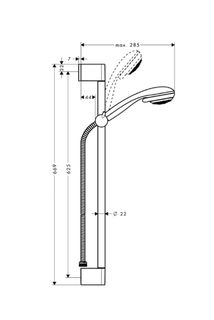 Душевой гарнитур Hansgrohe Crometta 85 Vario/Unica Crometta 27763000