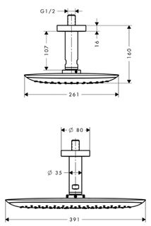 Верхний душ Hansgrohe PuraVida 27390400