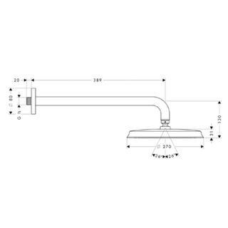 Верхний душ Hansgrohe Raindance Classic 27424000