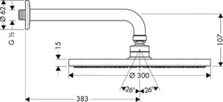 Верхний душ Hansgrohe Raindance 27493000