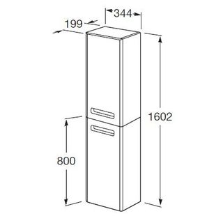 Пенал Roca Gap ZRU9302739 белый матовый левый