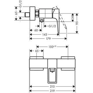 Смеситель для душа Hansgrohe Metropol Loop 74560000
