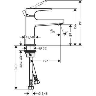 Смеситель для раковины Hansgrohe Metropol Loop 100 74500000