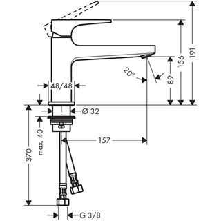 Смеситель для раковины Hansgrohe Metropol Loop 100 74502000