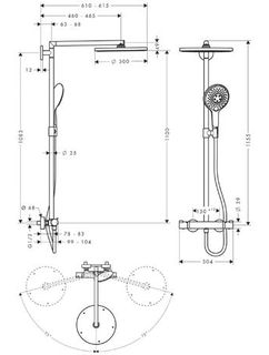 Душевая система Hansgrohe Raindance Select Showerpipe 300 27114000
