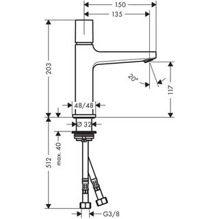 Смеситель для раковины Hansgrohe Metropol Select 110 32571000
