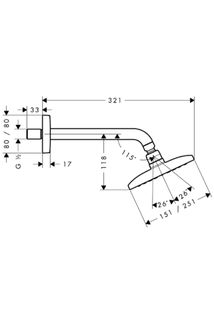 Верхний душ Hansgrohe Raindance Е Air 1jet 240 27370000