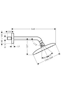 Верхний душ Hansgrohe Raindance Е Air 1jet 360 27371000