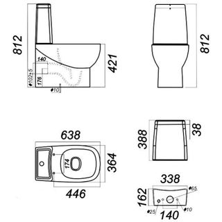 Унитаз напольный Sanita Luxe Infinity (WC.CC/Infinity/2-DM/WHT.G/S1) с крышкой-сиденьем микролифт