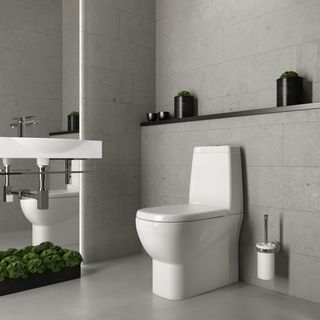 Унитаз напольный Sanita Luxe Infinity (WC.CC/Infinity/2-DM/WHT.G/S1) с крышкой-сиденьем микролифт