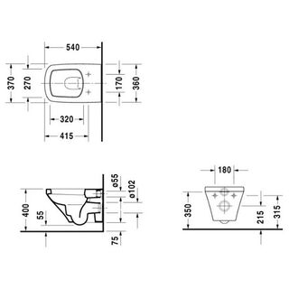 Унитаз подвесной Duravit DuraStyle (45520900A1) с микролифтом