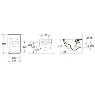 Унитаз подвесной Villeroy & Boch Venticello DirectFlush 4611RL01 микролифт SlimSeat Line