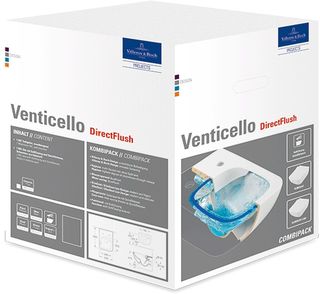 Унитаз подвесной Villeroy & Boch Venticello DirectFlush 4611RL01 микролифт SlimSeat Line