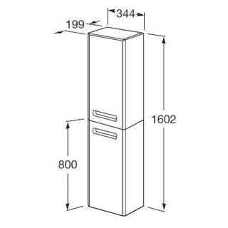 Пенал Roca Gap ZRU9302884 белый глянцевый левый