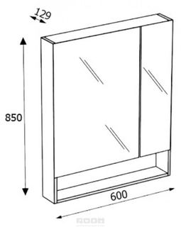 Зеркальный шкаф Roca Gap ZRU9302886 (70 см) белый глянцевый