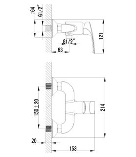 Смеситель для душа Lemark Shape LM1703C