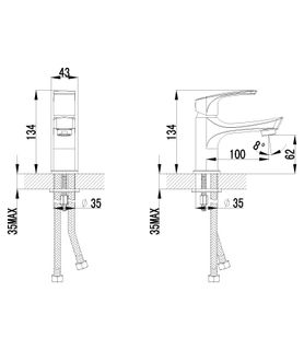 Смеситель для умывальника Lemark Shape LM1706C монолитный