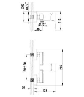 Смеситель для душа Lemark Factor LM1603C