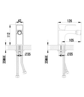 Смеситель для биде Lemark Factor LM1608C