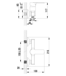 Смеситель для душа Lemark Grace LM1503C