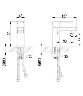 Смеситель для умывальника Lemark Grace LM1506C монолитный