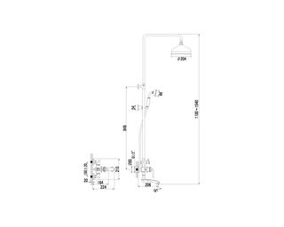 Душевая система Lemark Brava LM4762G золото