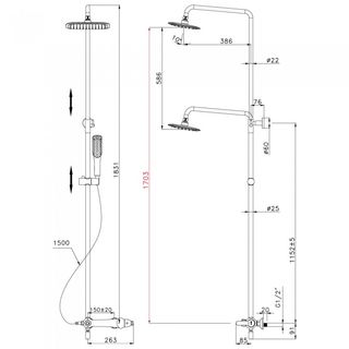 Душевая система Lemark Swan LM5462BG