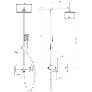 Душевая система Lemark Mista LM6462WG