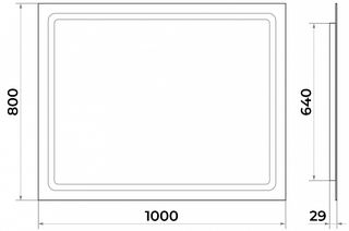 Зеркало Diborg Leonie (77.1107) 100 с Led подсветкой